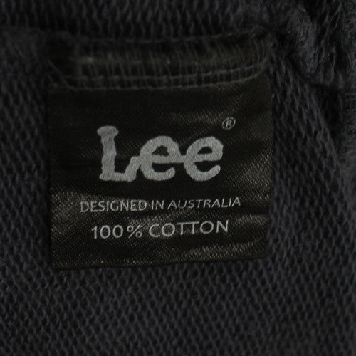 Lee Mens Blue Cotton Pullover Hoodie Medium Drawstring