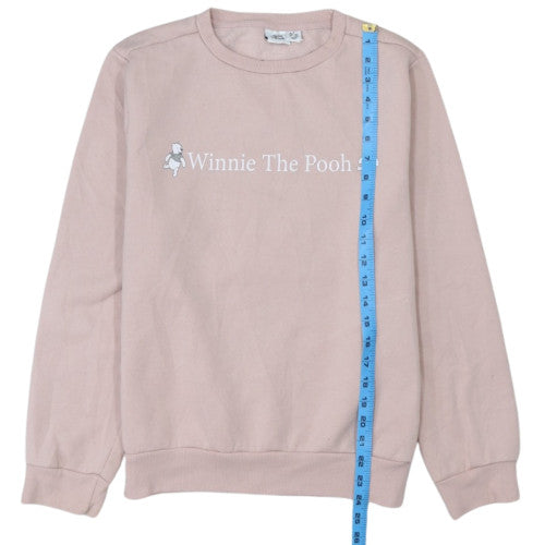 Disney Womens Pink Winnie The Pooh Pullover Sweatshirt Size 10/12