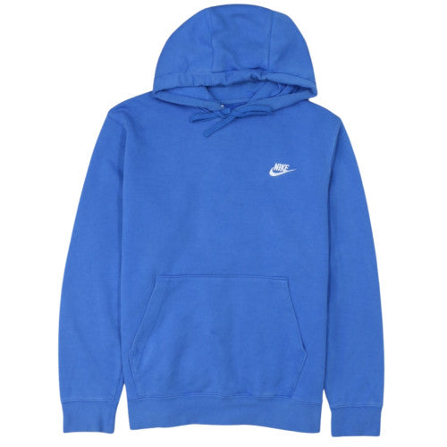 Nike Men's Blue Pullover Hoodie M Fleece Logo Sportswear