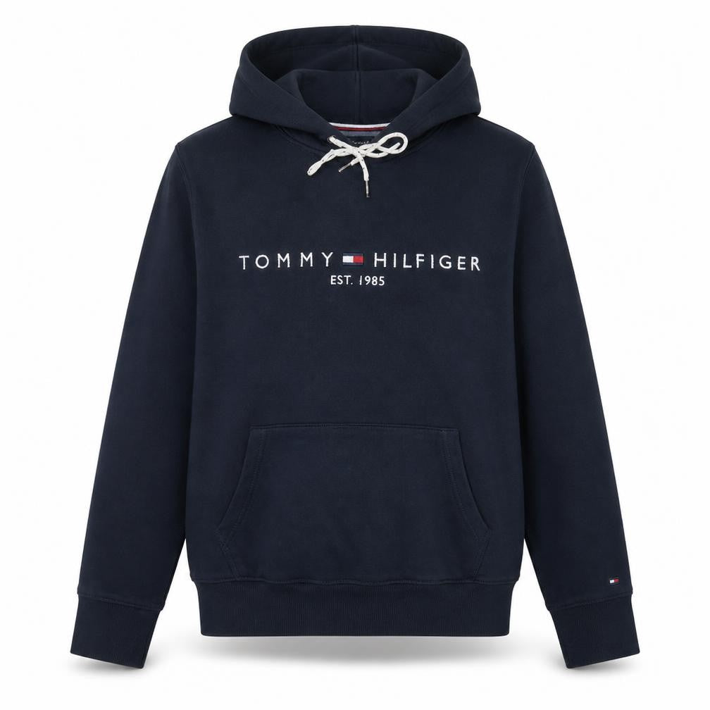 Tommy Hilfiger Men's Blue Embroidered Pullover Hoodie M