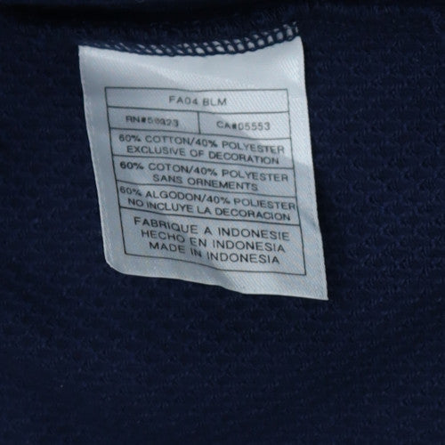 Nike Team Men's Blue XL Football Polo Shirt Cotton Blend