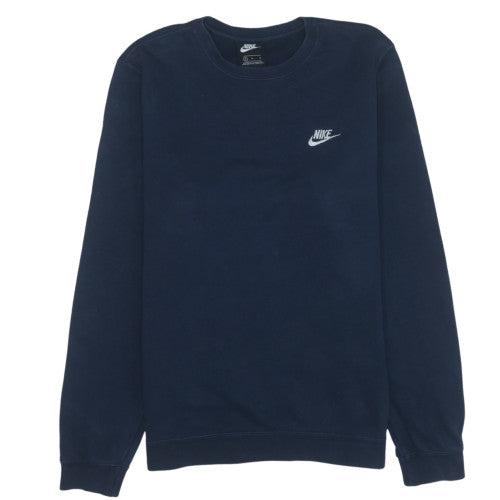 Nike Men's Blue Logo Crew Neck Pullover Sweatshirt Size M