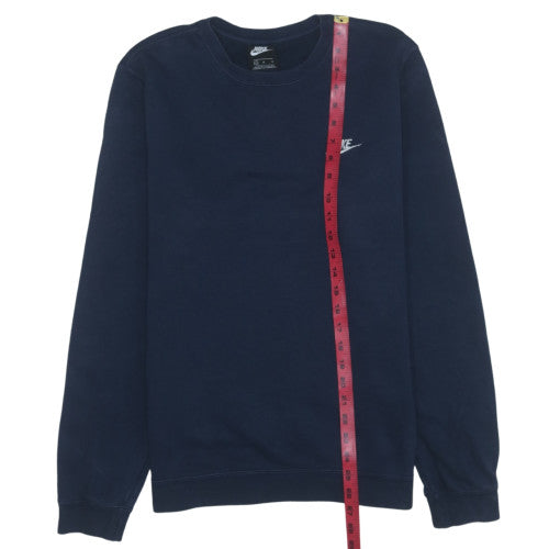 Nike Men's Blue Logo Crew Neck Pullover Sweatshirt Size M