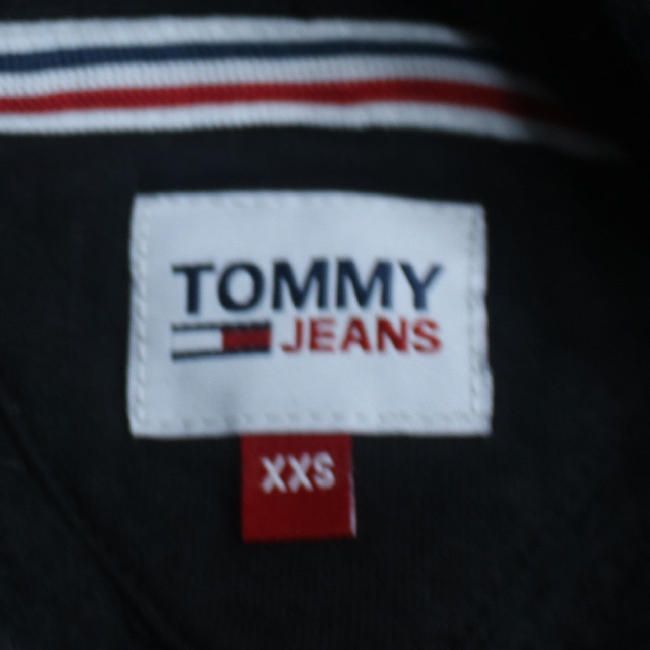 Tommy Jeans Men's Black Pullover Hoodie XS Logo Fleece Sweatshirt