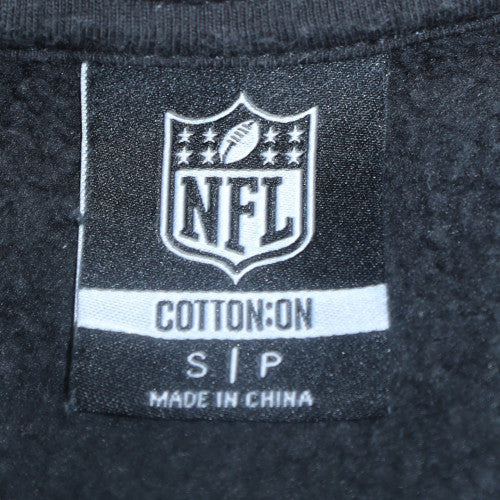 Cotton On NFL Raiders Black Men's Sweatshirt S Pullover Crew Neck