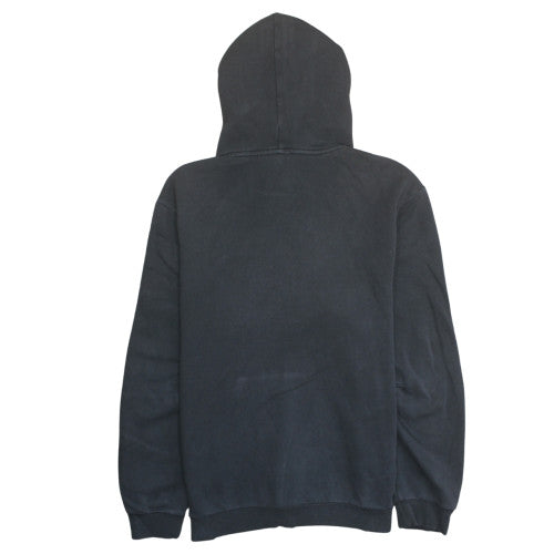 Adidas Mens Black Pullover Hoodie Size L Logo Fleece Sweatshirt
