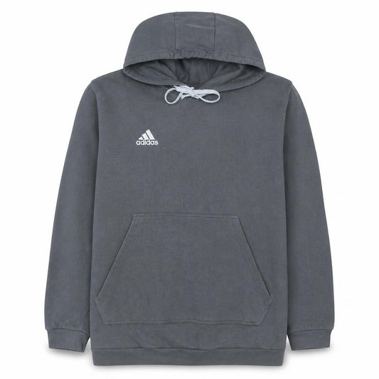 Adidas Mens Grey 2XL Pullover Hoodie Fleece Athletic Sweatshirt