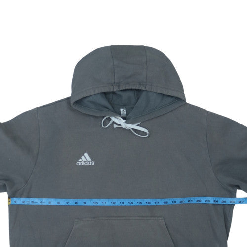 Adidas Mens Grey 2XL Pullover Hoodie Fleece Athletic Sweatshirt