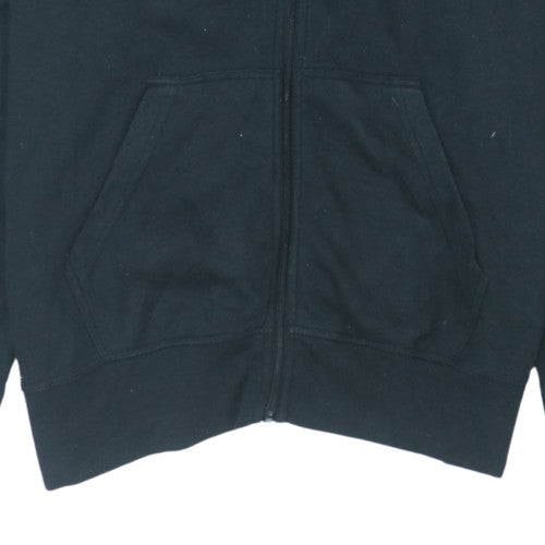 Kappa Mens Black 2XL Full Zip Hoodie Sweatshirt Fleece