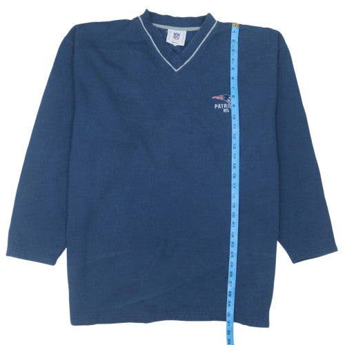 NFL Patriots Men's Blue 2XL V-Neck Fleece Sweatshirt