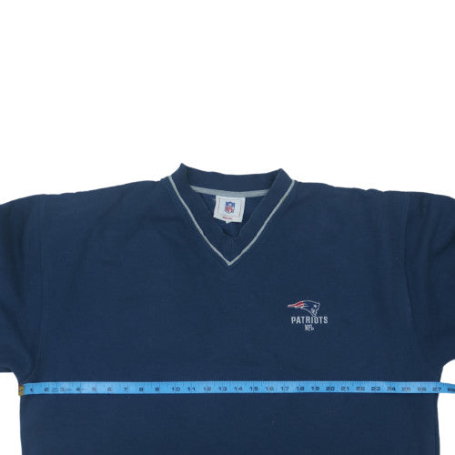 NFL Patriots Men's Blue 2XL V-Neck Fleece Sweatshirt