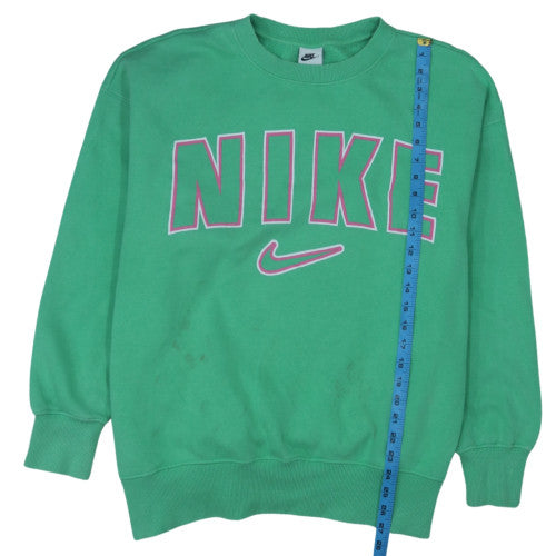 Nike Womens Green Crew Neck Pullover Sweatshirt Size L
