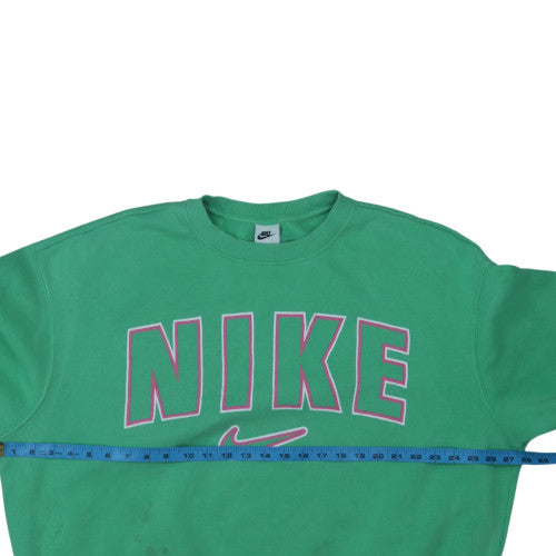 Nike Womens Green Crew Neck Pullover Sweatshirt Size L