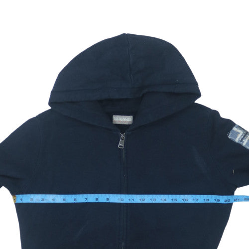 Napapijri Men's Blue XL Full Zip Fleece Hoodie