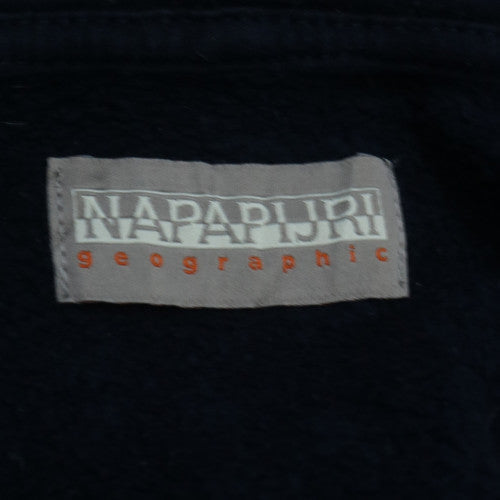Napapijri Men's Blue XL Full Zip Fleece Hoodie