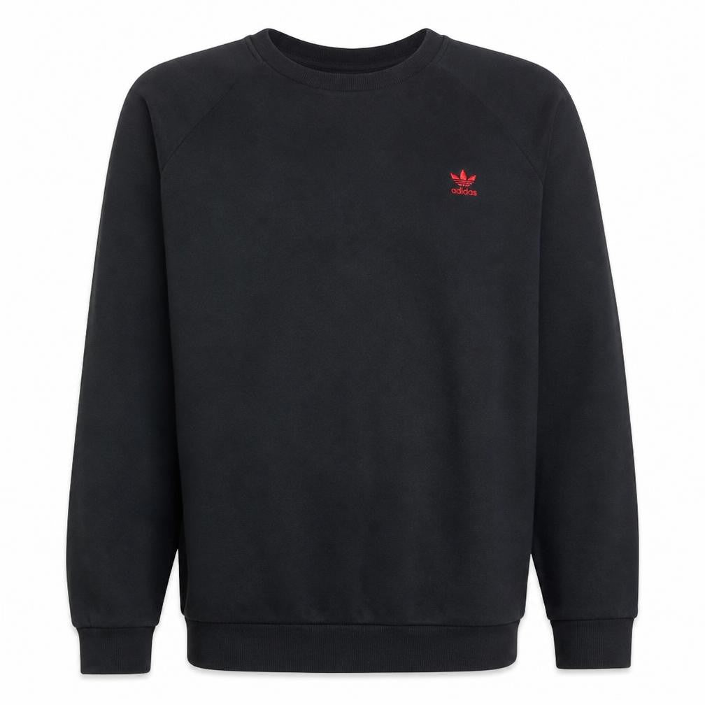 adidas Men's Black 2XL Crew Neck Fleece Pullover Sweatshirt