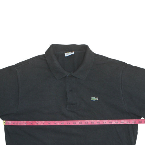 Lacoste Men's Black Regular Fit Polo Shirt Size L 100% Cotton