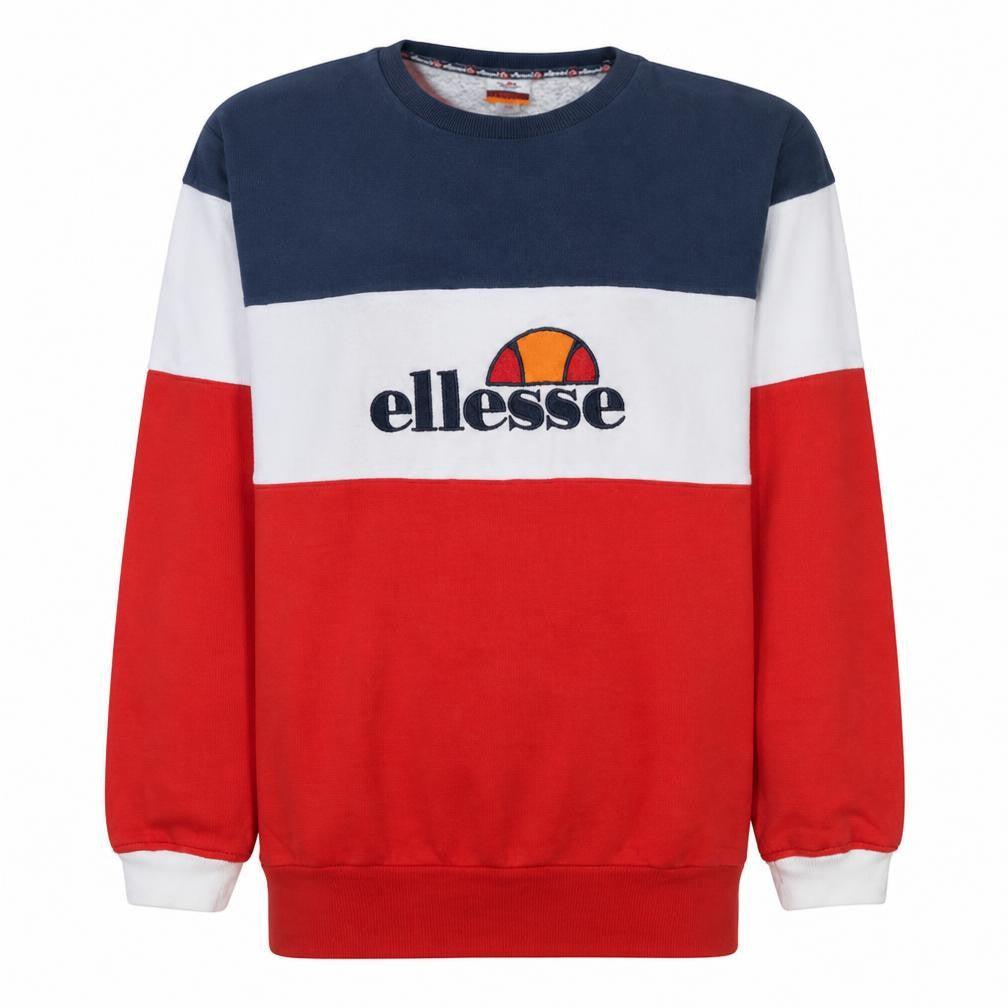 Front view of Ellesse Men’s Multicoloured XS Crew Neck Pullover Sweatshirt