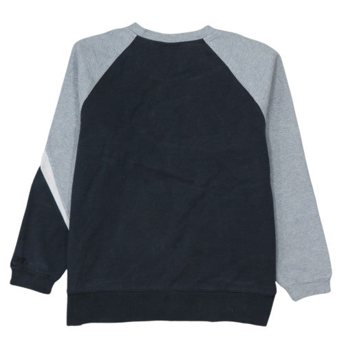 Nike Men's Grey Black XL Pullover Crew Neck Logo Sweatshirt