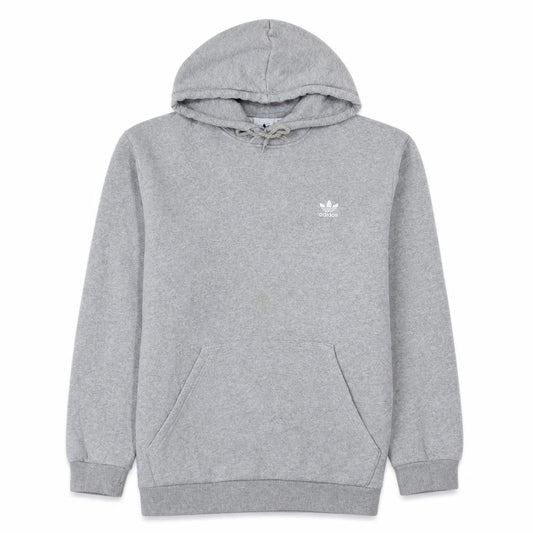 Adidas Men's Grey Pullover Hoodie L Regular Fit Fleece Sweatshirt