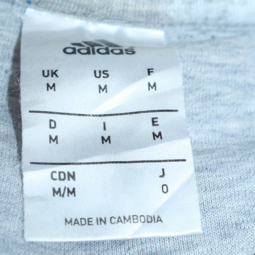 Adidas Women Blue Pullover Hoodie M Lined Casual Sportswear