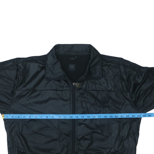 adidas Mens Black XL Bomber Jacket Full Zip Casual Sportswear