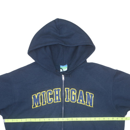 Champion Men's Navy Michigan Full Zip Hoodie XL Fleece