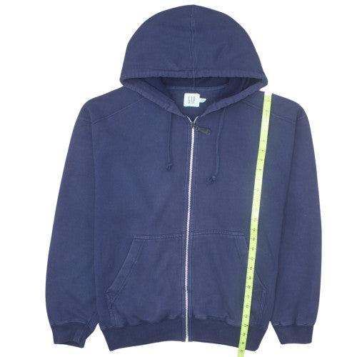 GAP Women's Navy Blue Full Zip Hoodie M Cotton Blend Casual