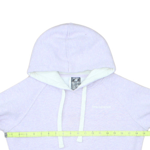 New Balance Womens Lilac Pullover Hoodie XS Cotton Blend Lined