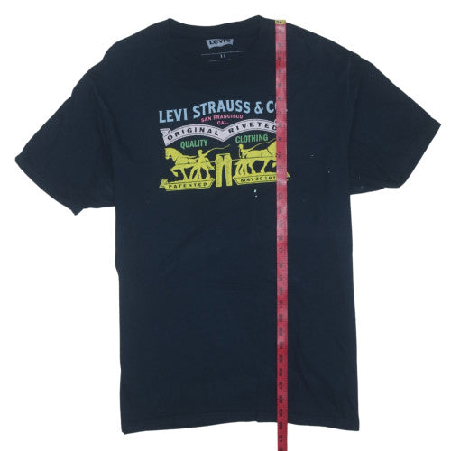 Levi's Men's Black XL Graphic Print Crew Neck T-Shirt