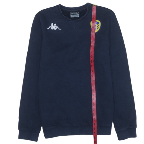 Kappa Mens Blue Leeds United Crew Neck Sweatshirt Size M