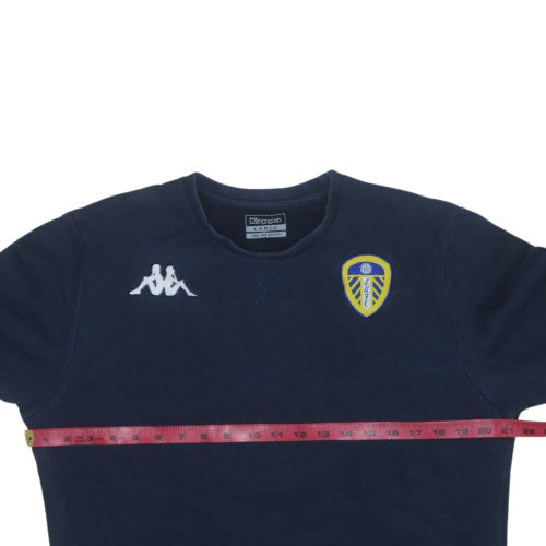 Kappa Mens Blue Leeds United Crew Neck Sweatshirt Size M