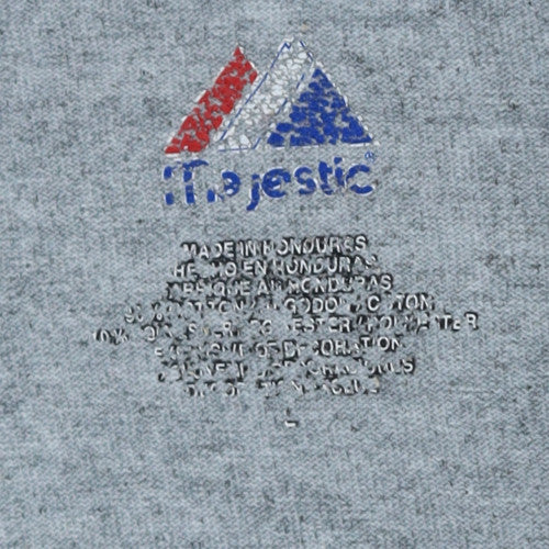 Majestic Men's Grey Washington Nationals Sports Logo T-Shirt Size L