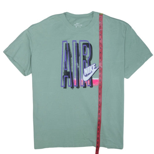 Nike Men's Green AIR Graphic T-Shirt XXL Cotton Crew Neck