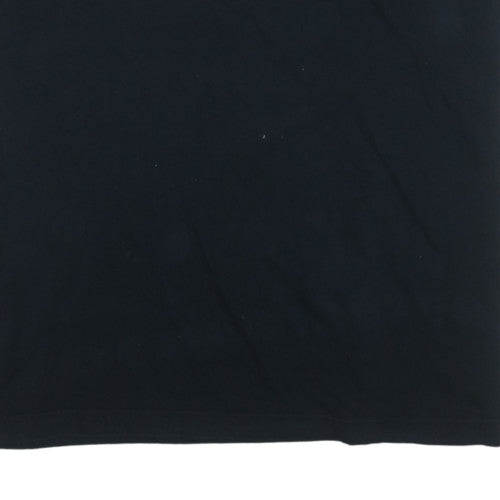 Adidas Men's Black 3XL Sports Logo Crew Neck Cotton T-Shirt