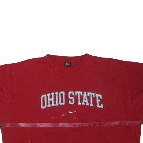 Nike Men's Red Ohio State Pullover Crew Neck Sweatshirt XL