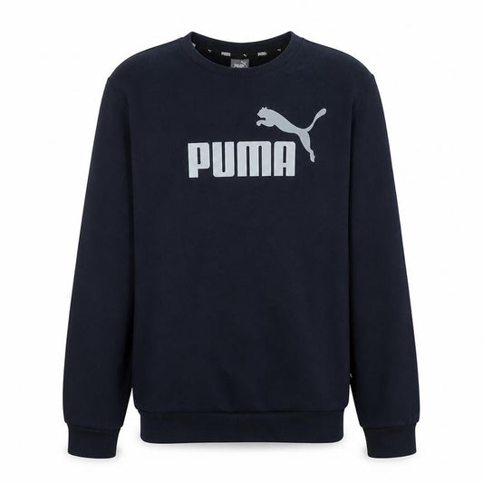 Puma Boys Navy Blue Sweatshirt 15-16 Years Crew Neck Logo Graphic