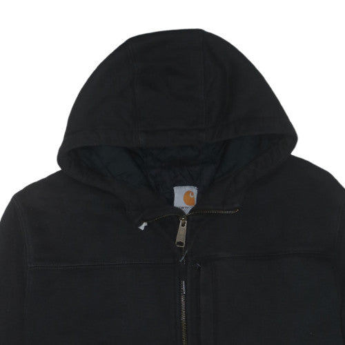 Carhartt Men Black Full Zip Hooded Hoodie M Heavyweight Lined