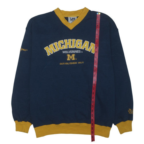 Lee Sport Men’s Blue Michigan Wolverines XL V-Neck Sweatshirt