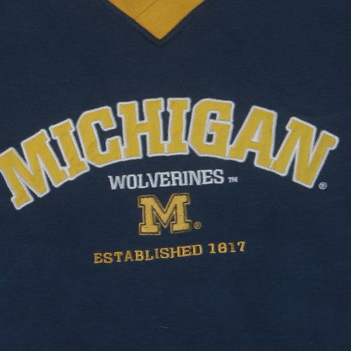 Lee Sport Men’s Blue Michigan Wolverines XL V-Neck Sweatshirt