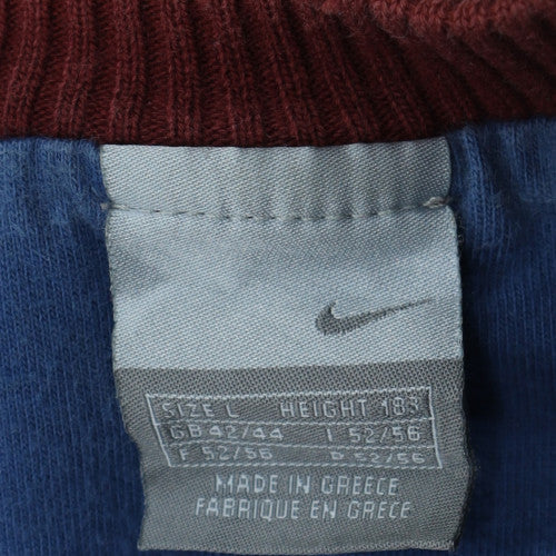 Nike Men’s Brown L Pullover Fleece Sweatshirt Crew Neck Logo Sports Top