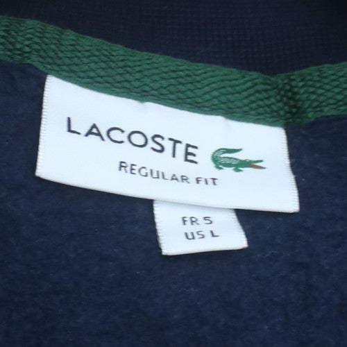 Lacoste Men's Blue Full Zip Sweatshirt L Regular Fit Logo Style