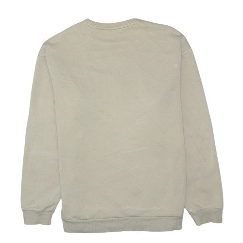 Puma Men Beige Fleece Pullover Sweatshirt M Regular Fit