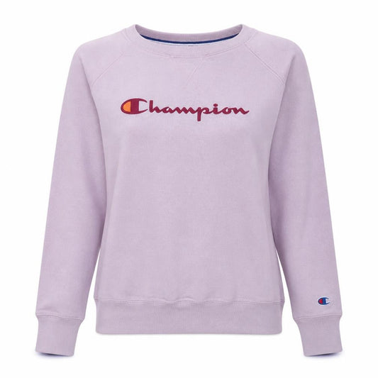 Champion Womens Pink Crew Neck Logo Sweatshirt Size M
