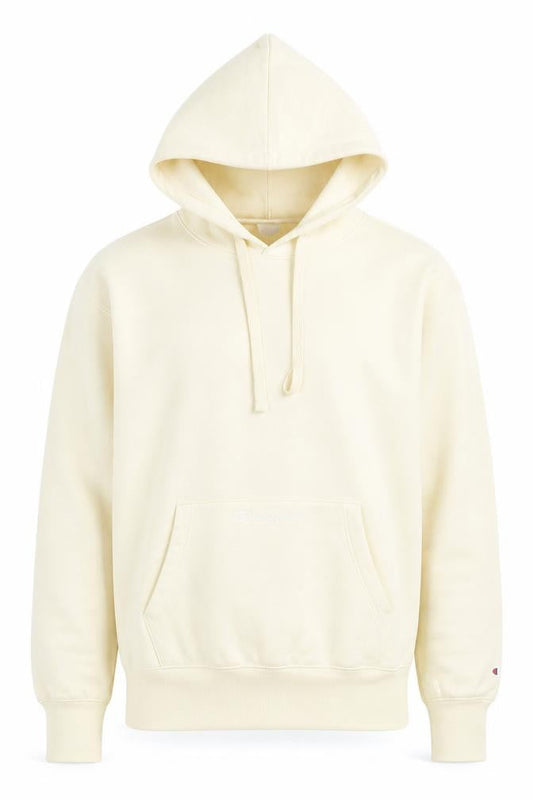 Champion Men's Beige Pullover Hoodie Size L Regular Fit Fleece