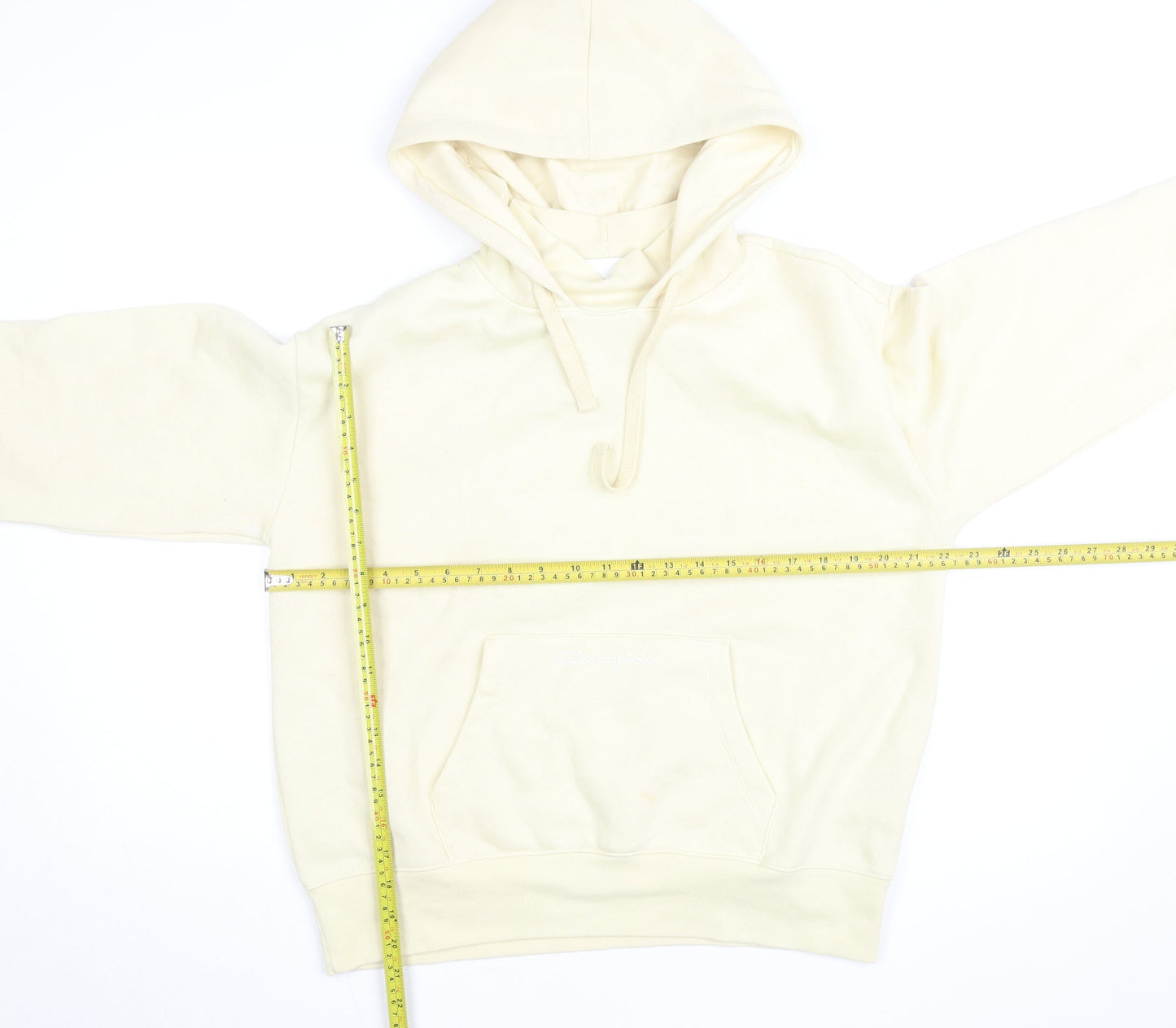 Champion Men's Beige Pullover Hoodie Size L Regular Fit Fleece