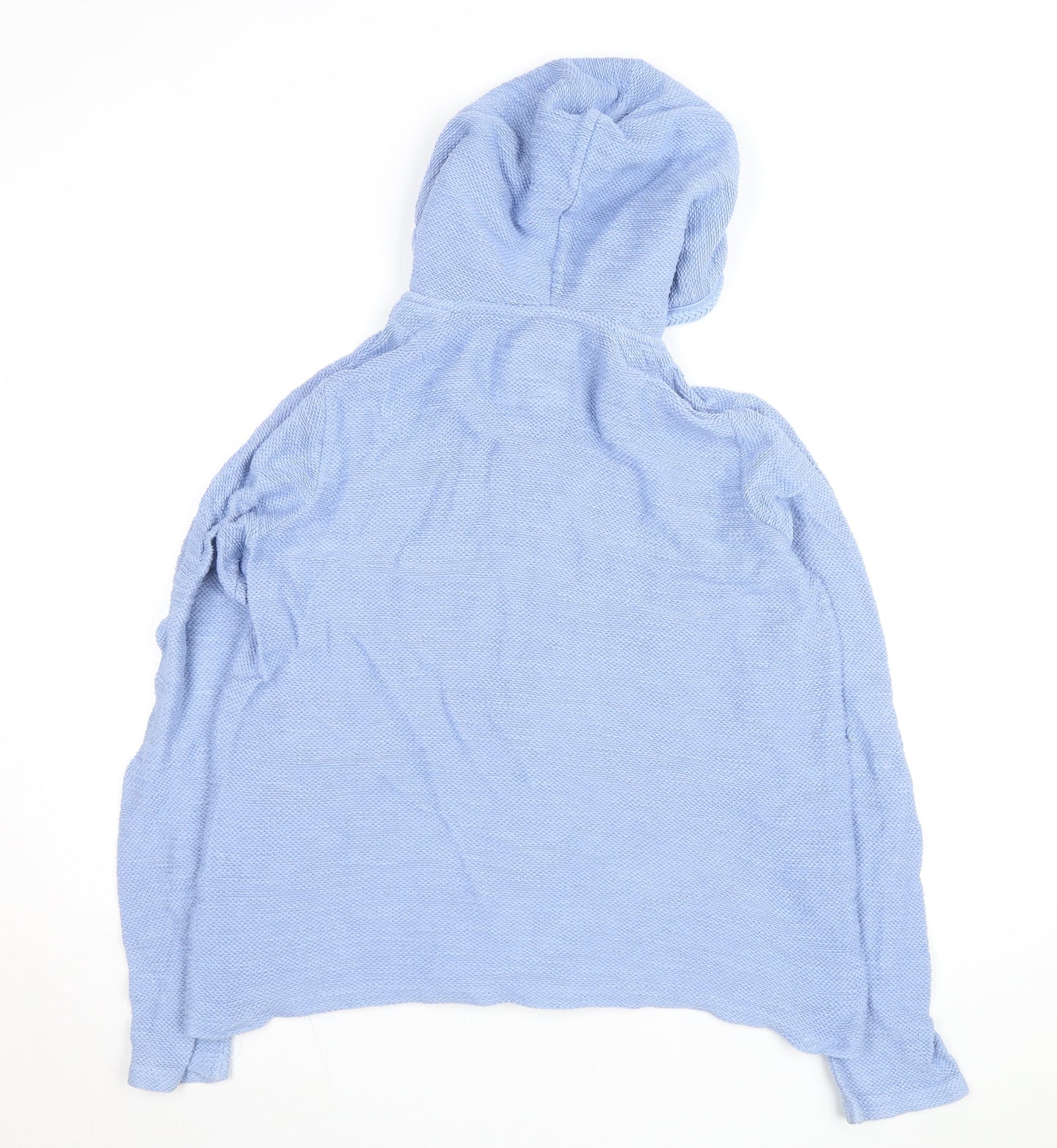 Fat Face Women's Blue Cotton Hooded Full Zip Jumper Size S