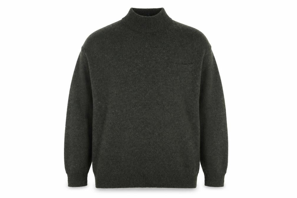 Britches Men’s Green Wool Mock Neck Pullover Jumper Size L