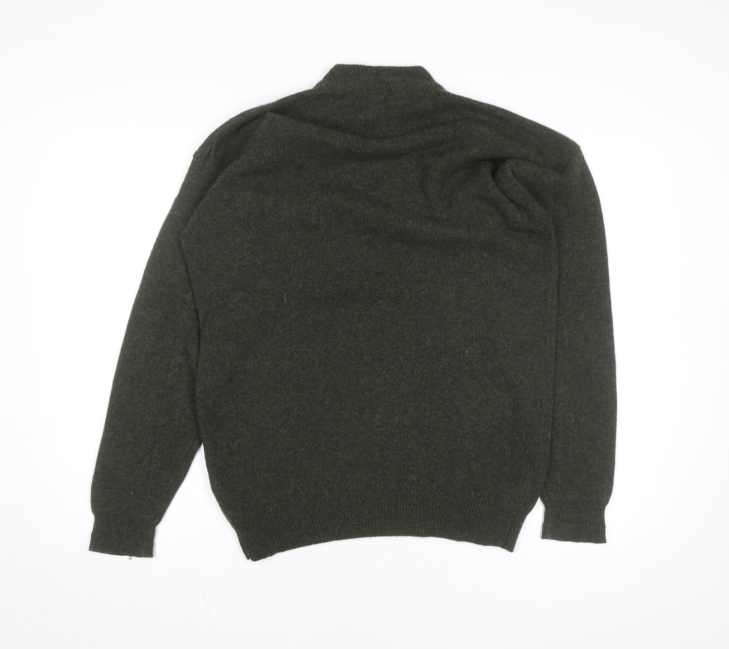Britches Men’s Green Wool Mock Neck Pullover Jumper Size L