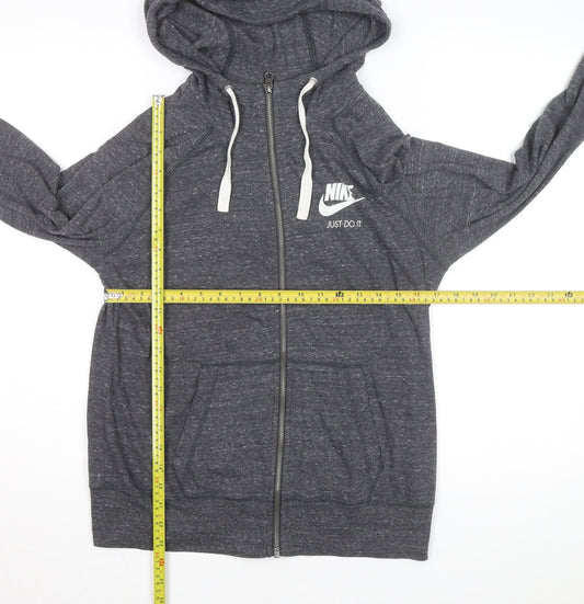 Nike Men's Grey Full Zip Hoodie Size M Regular Fit Sportswear